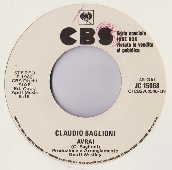 CLAUDIO BAGLIONI